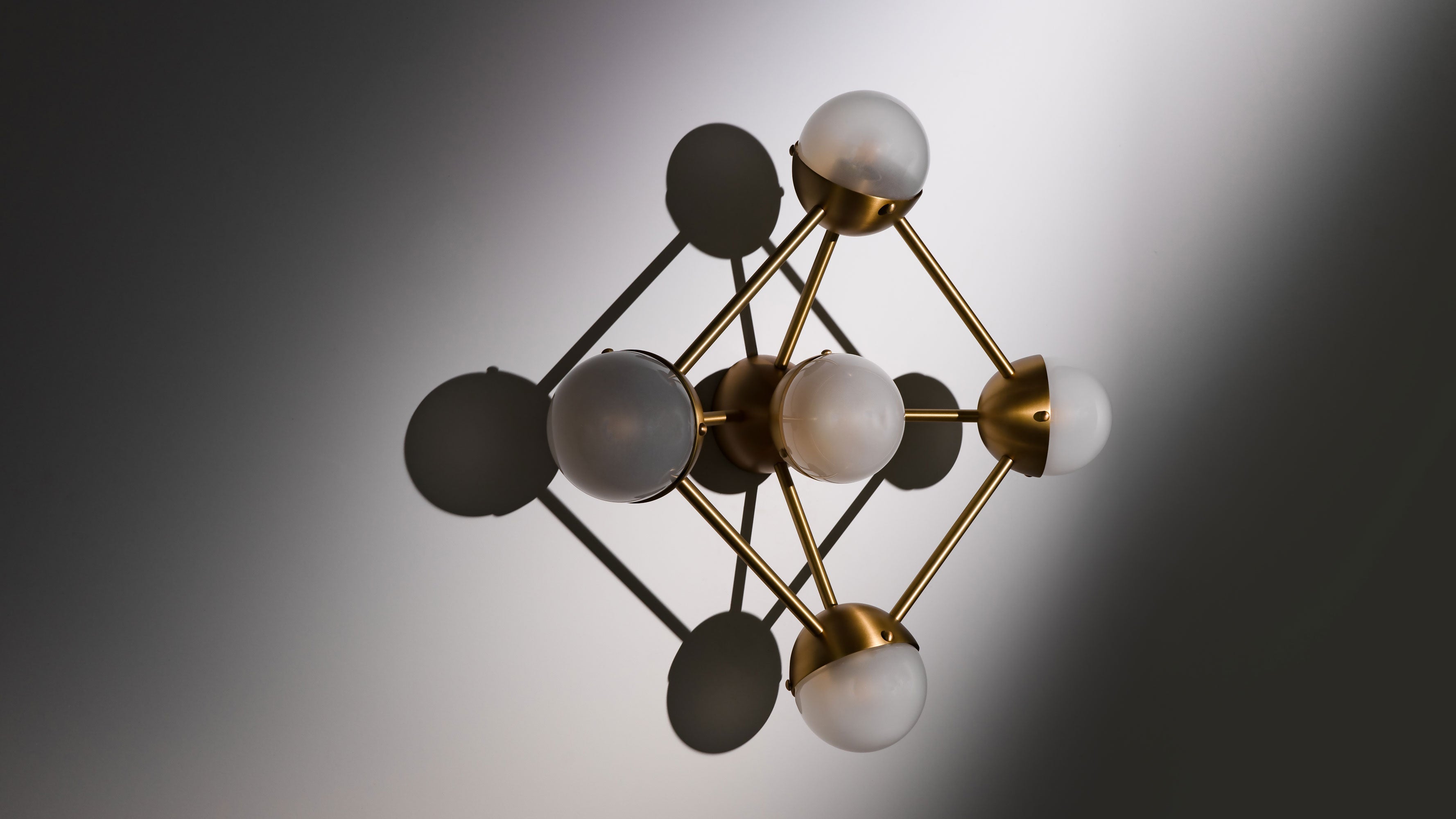Schwung Molecule 5 Frosted Black Gunmetal Wall Light